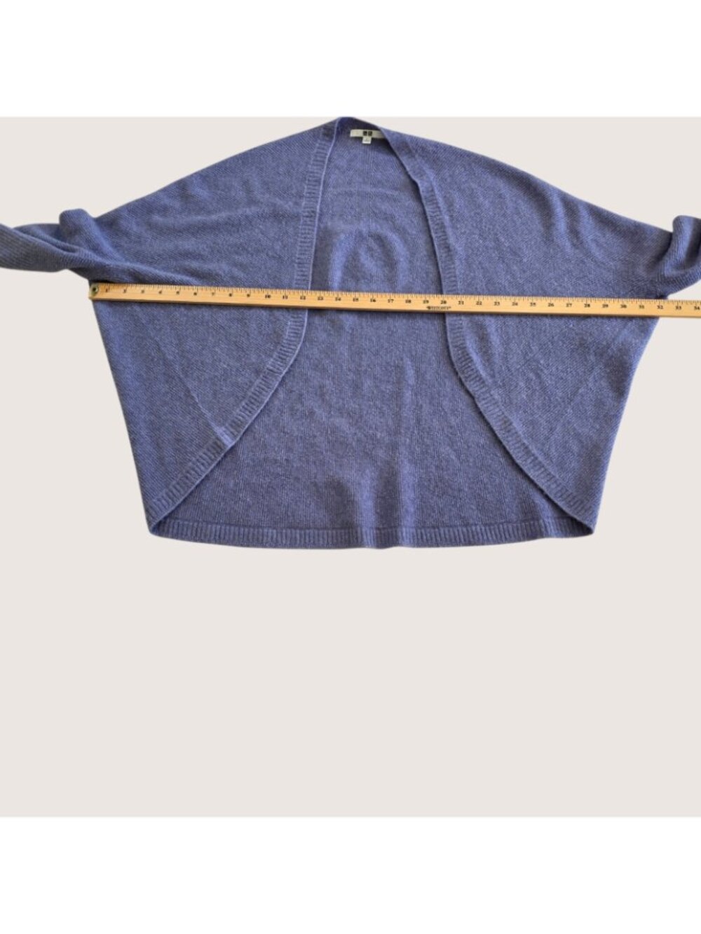 Uniqlo 3D Knit Souffle Yarn Cardigan L Lavender Purple Open Front Cocoon Slouchy - Picture 4 of 14
